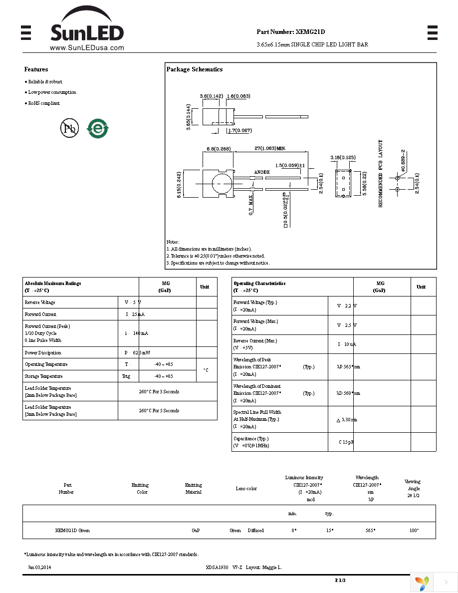 XEMG21D Page 1