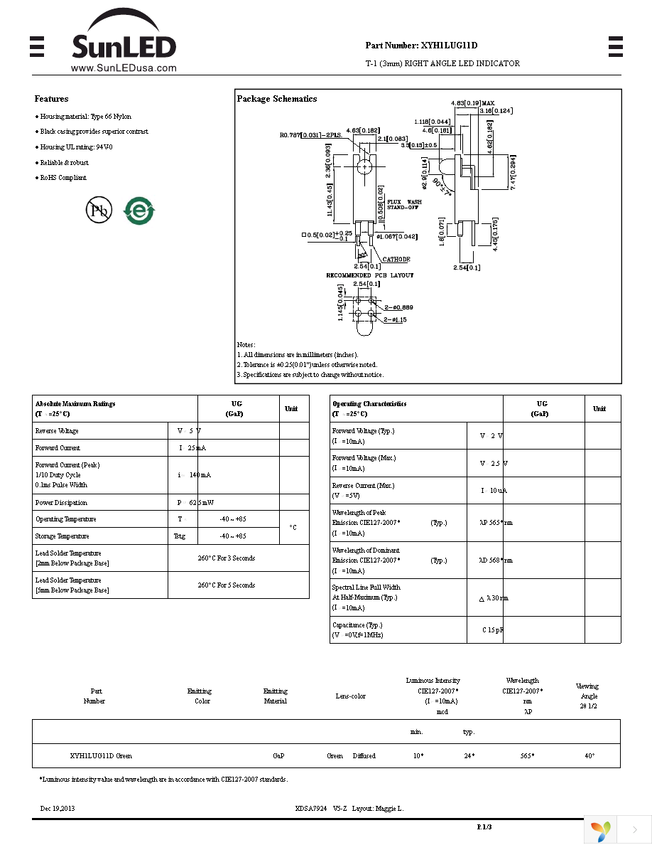 XYH1LUG11D Page 1