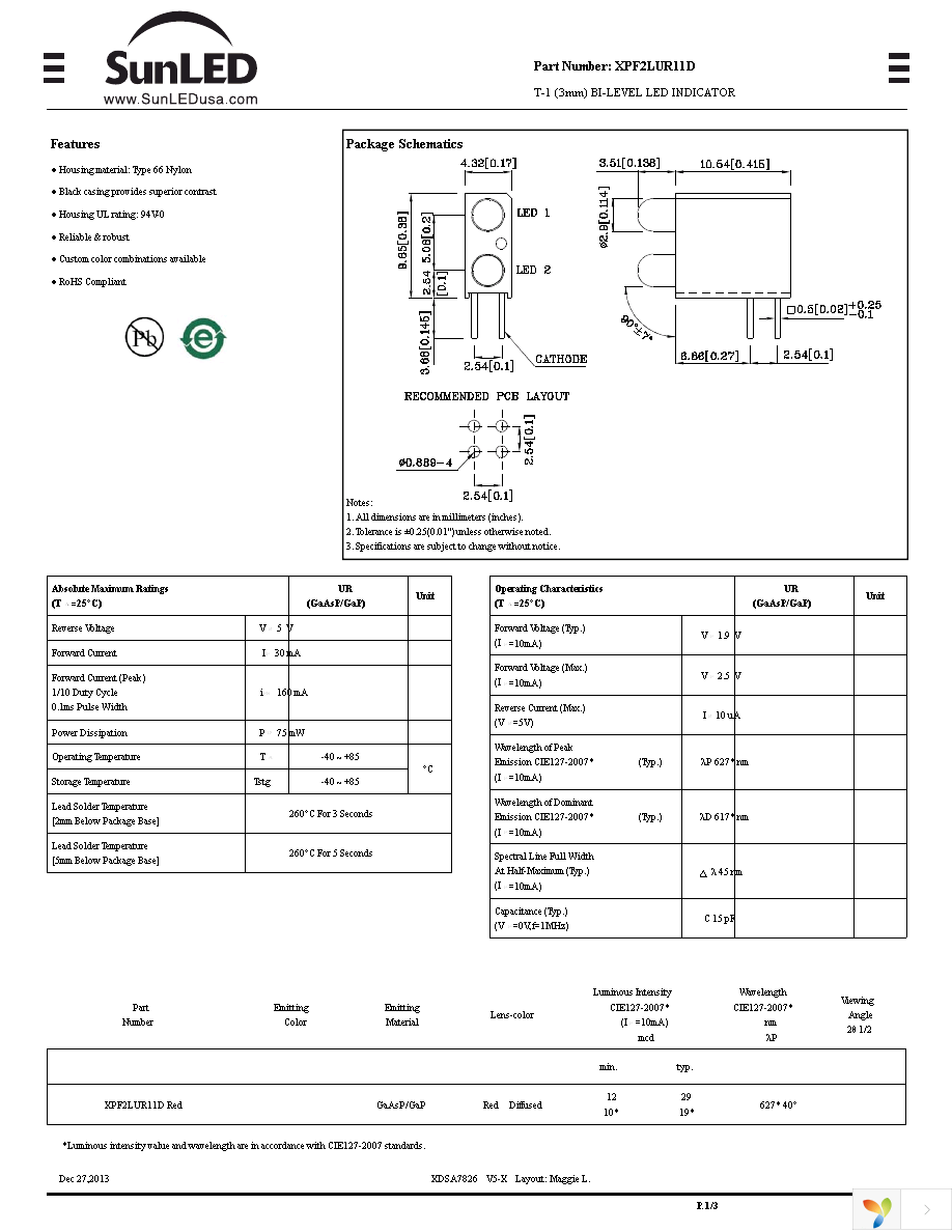 XPF2LUR11D Page 1