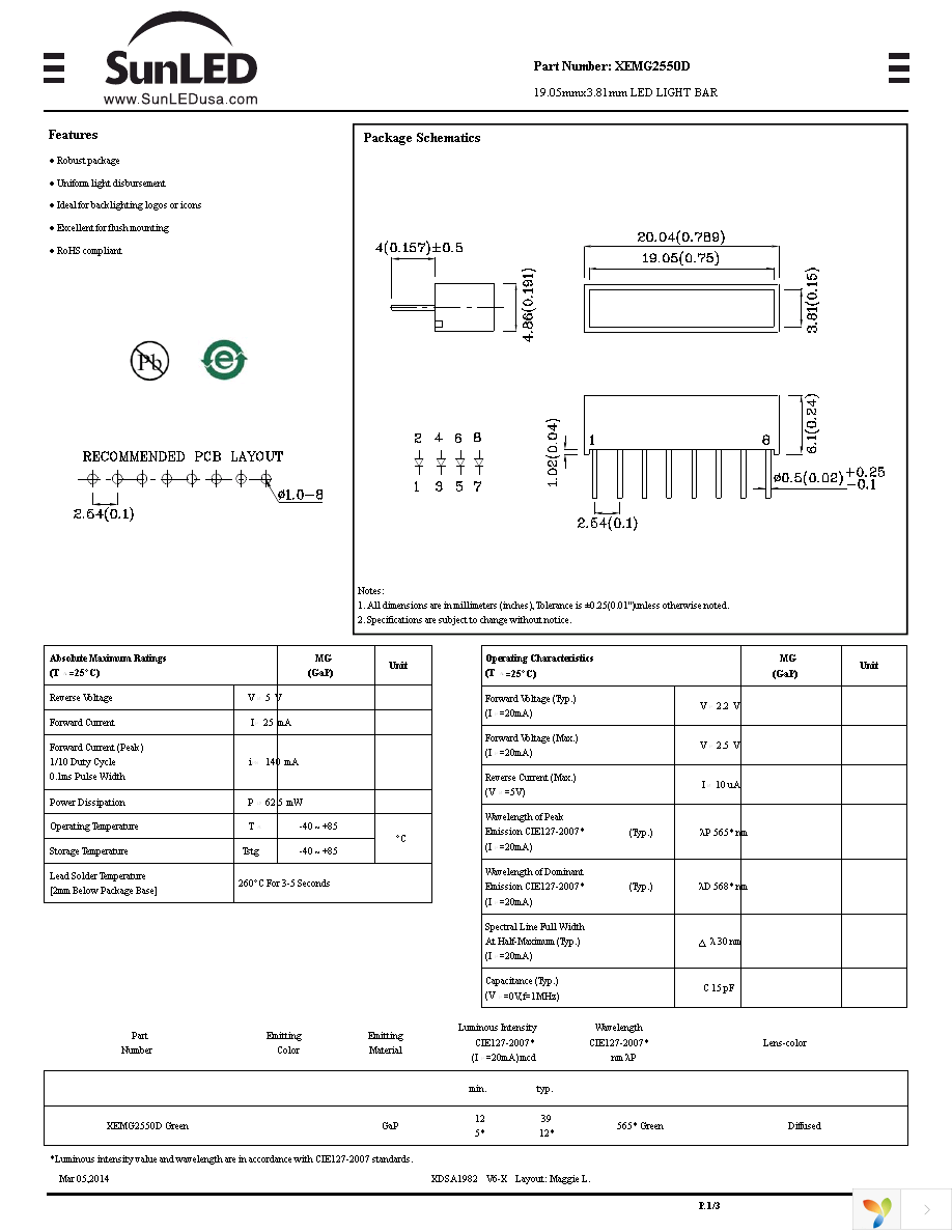 XEMG2550D Page 1