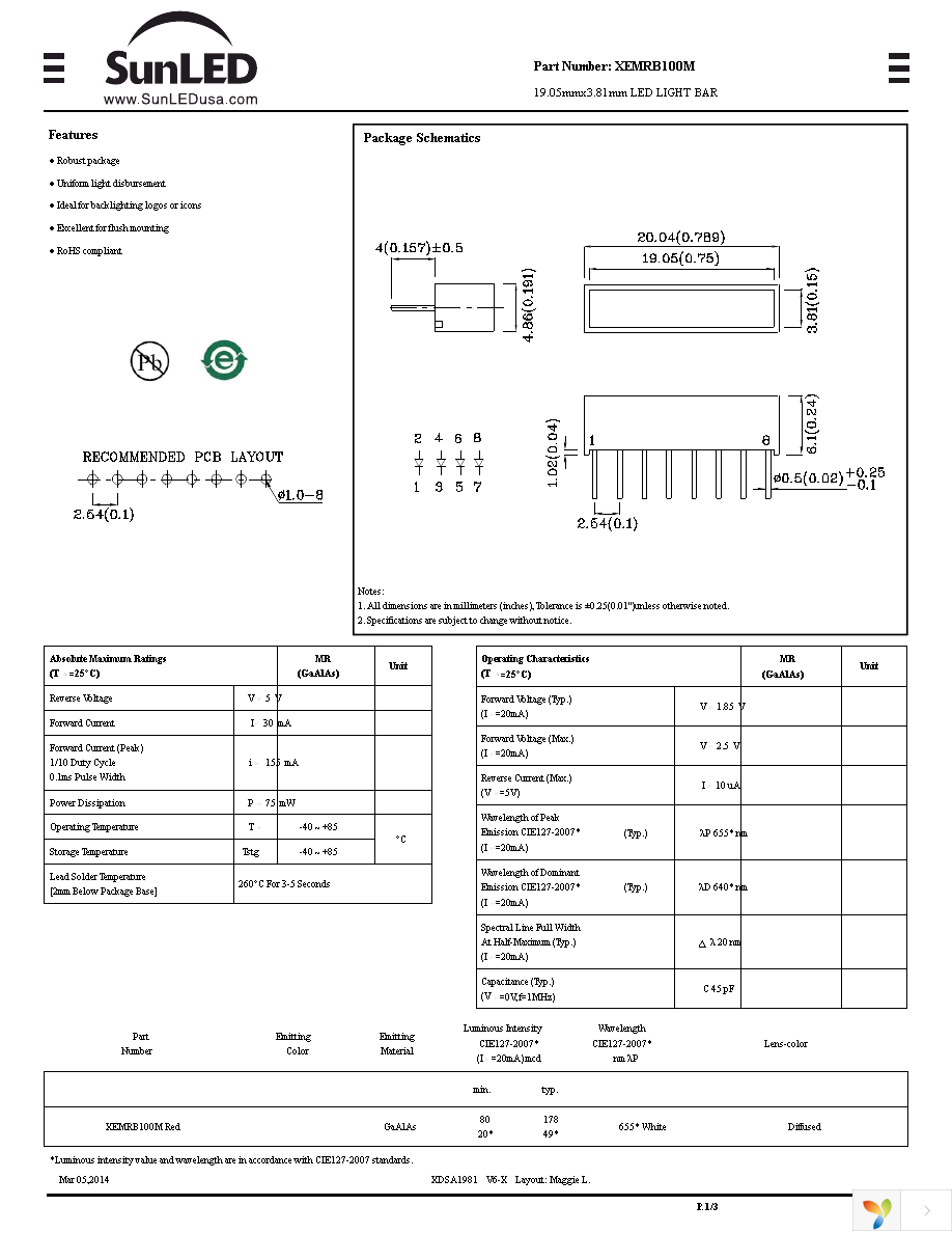 XEMRB100M Page 1