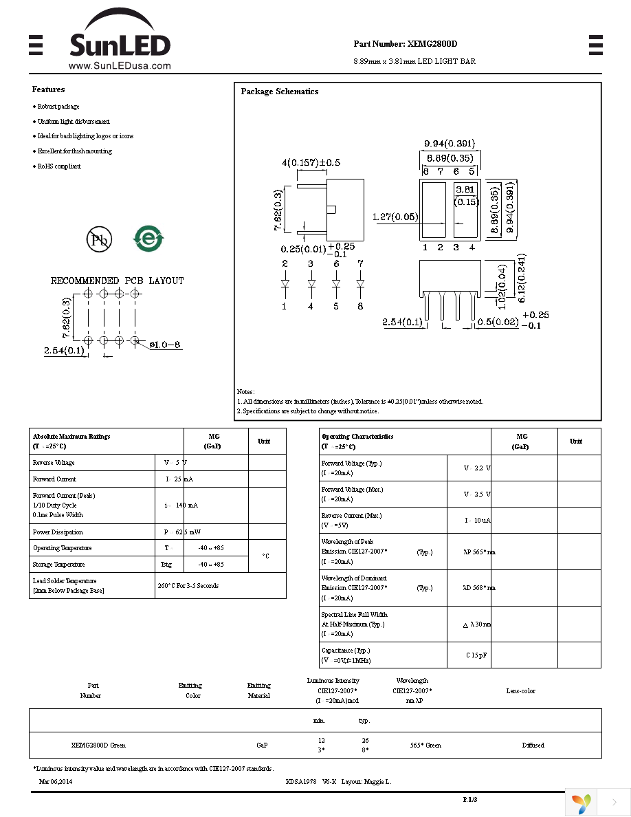 XEMG2800D Page 1