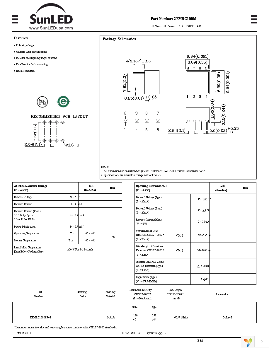 XEMRC100M Page 1