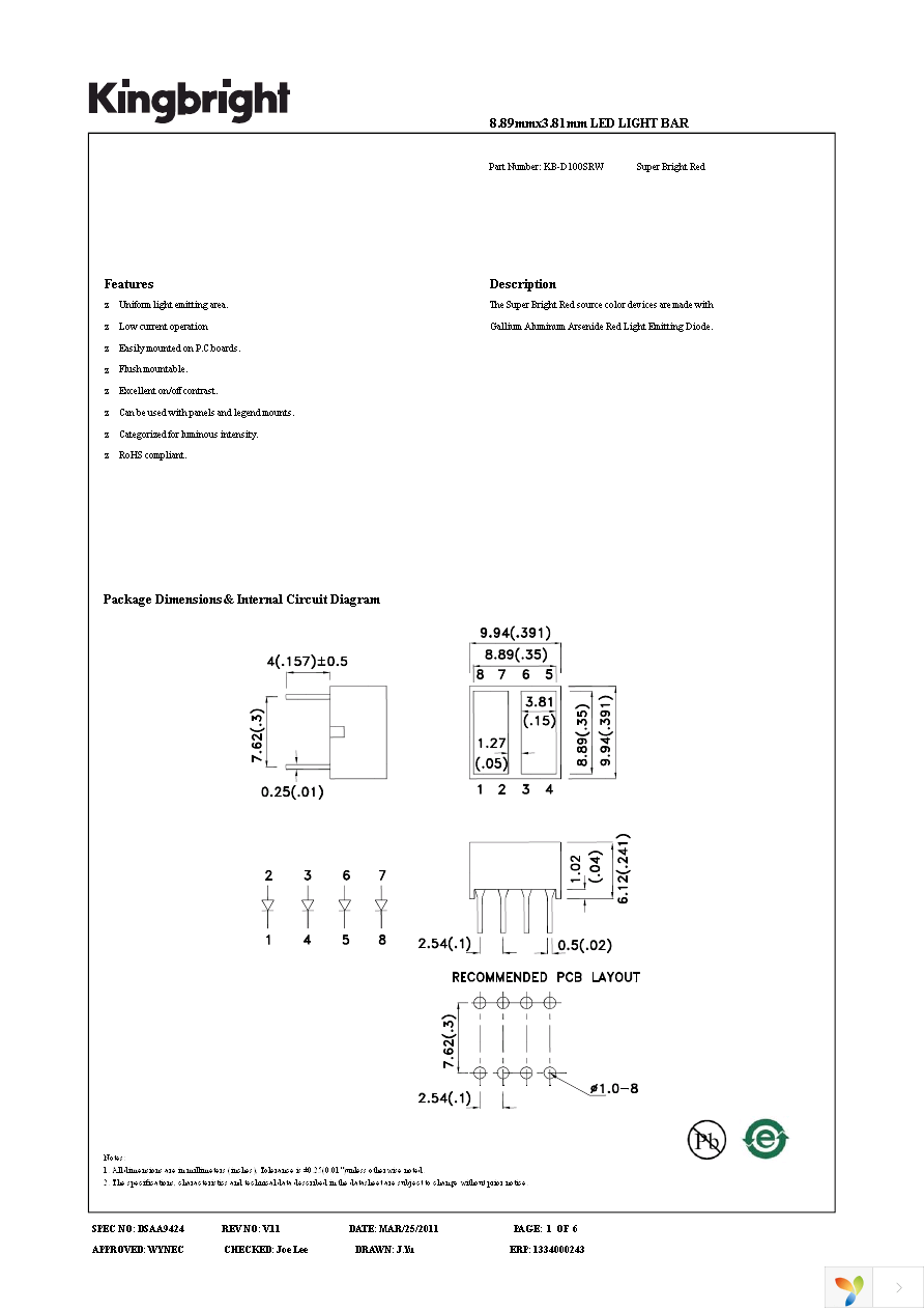 KB-D100SRW Page 1