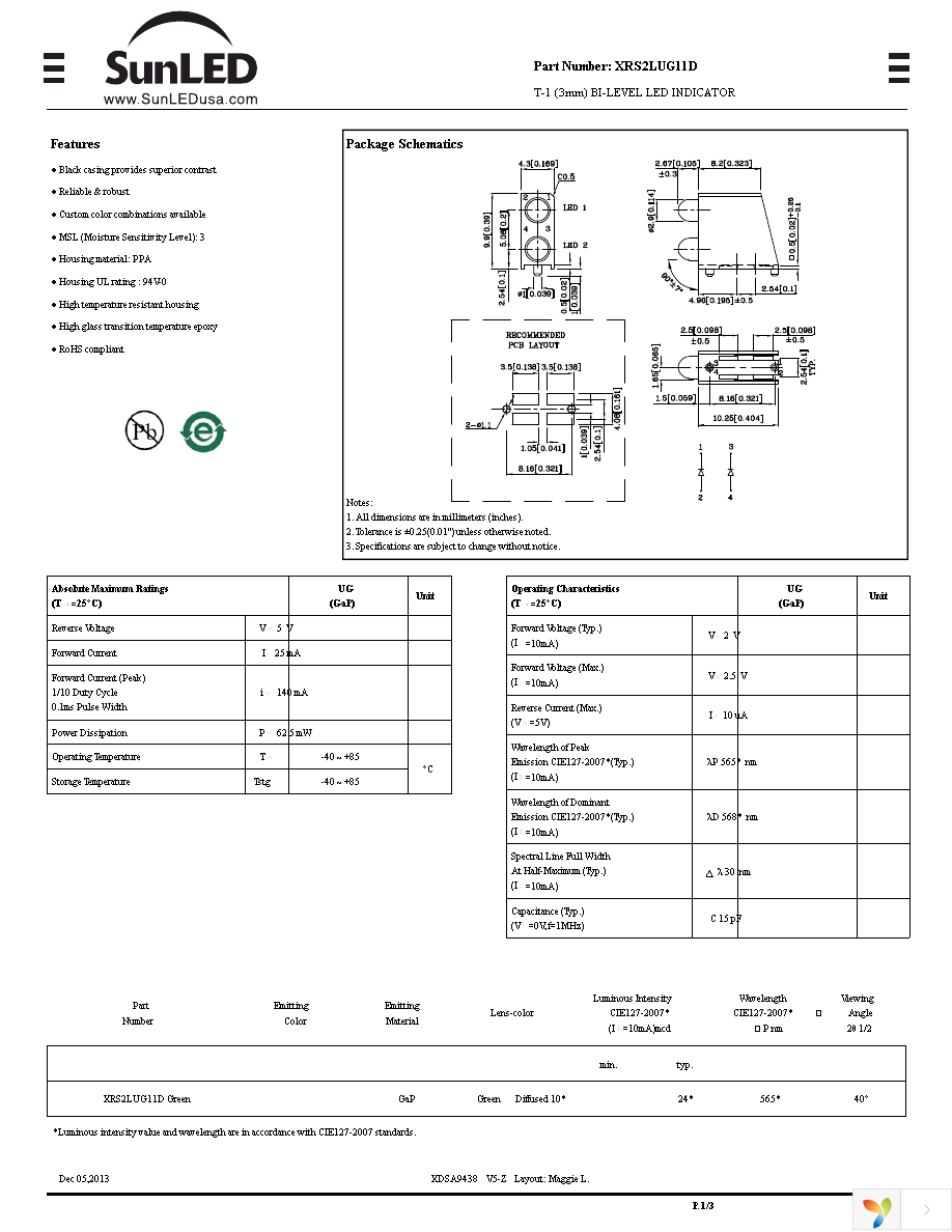 XRS2LUG11D Page 1