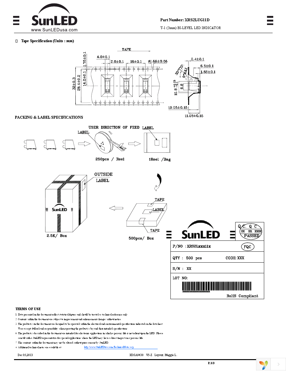 XRS2LUG11D Page 3