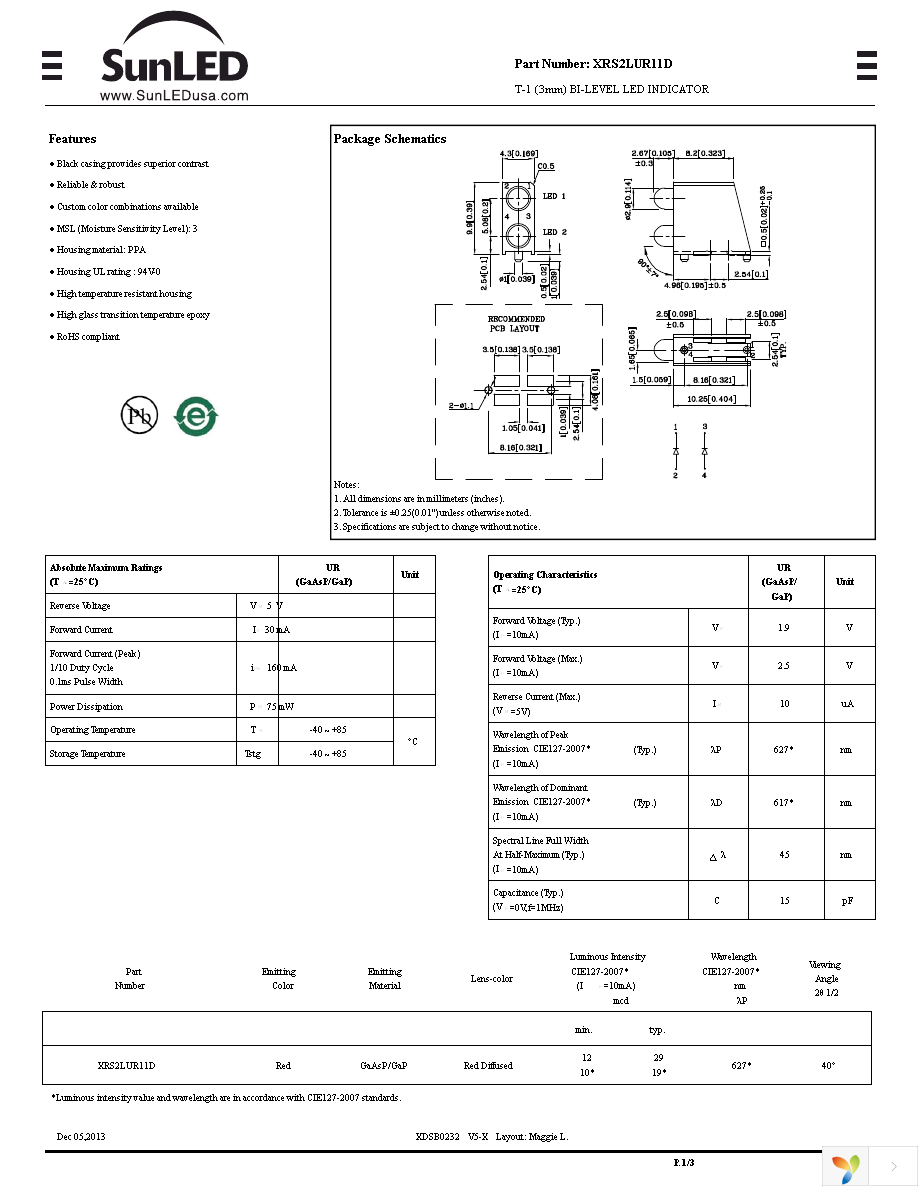 XRS2LUR11D Page 1