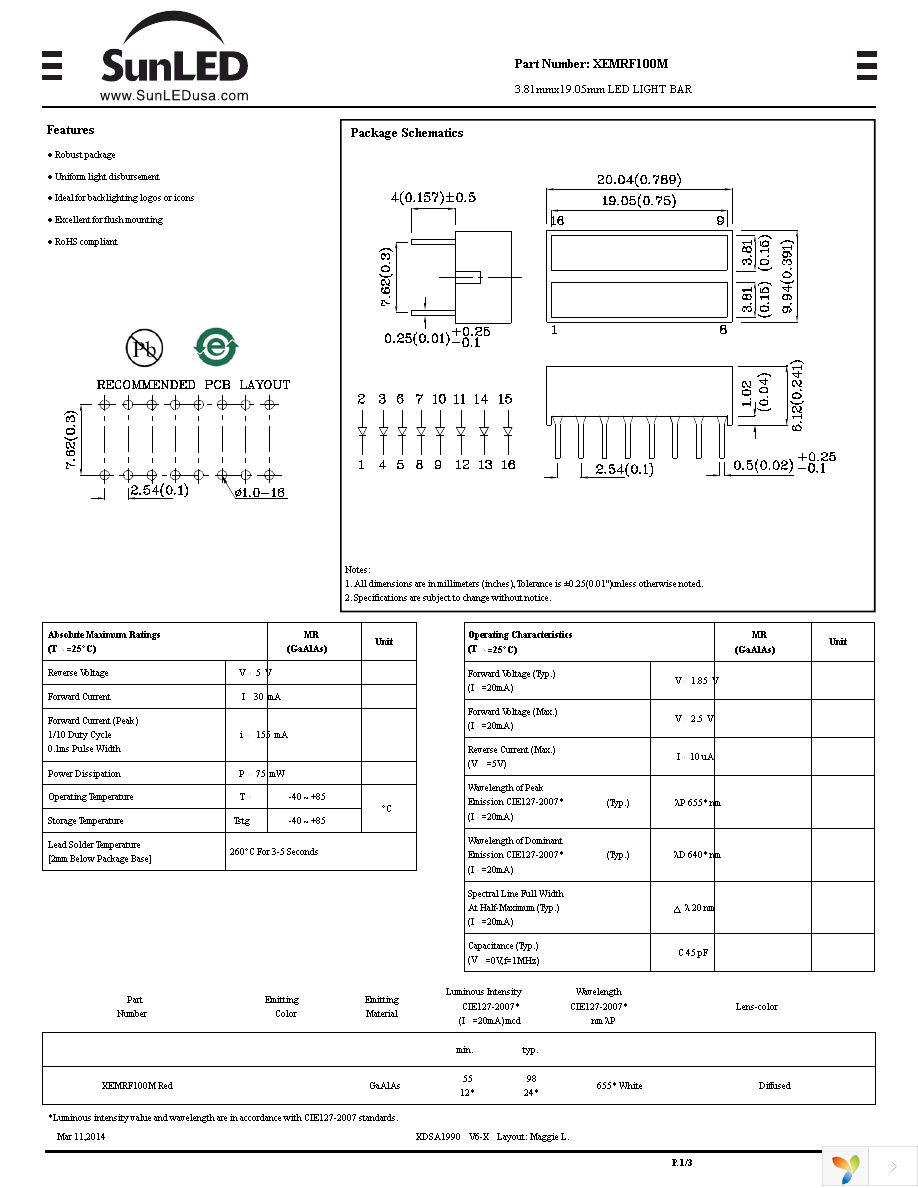 XEMRF100M Page 1