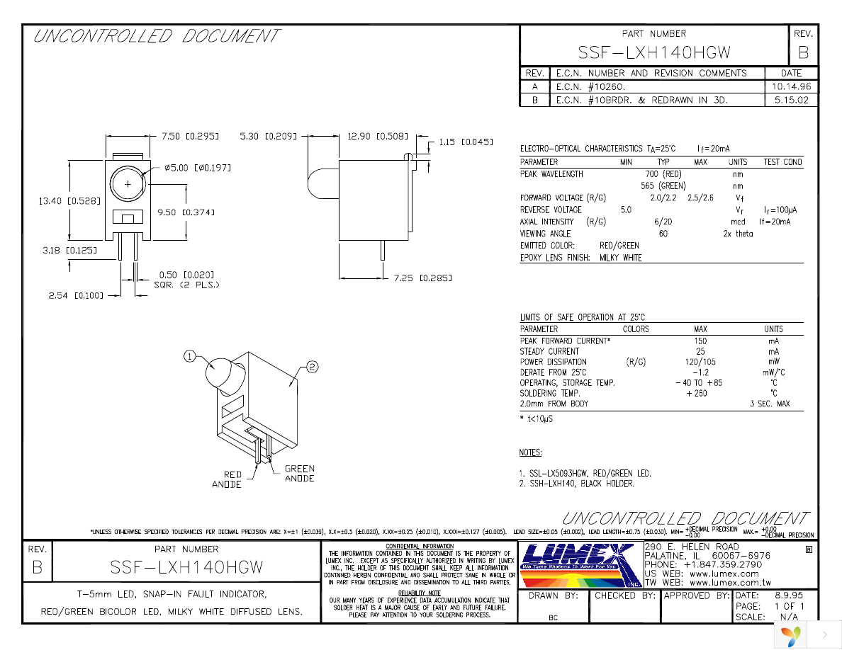 SSF-LXH140HGW Page 1