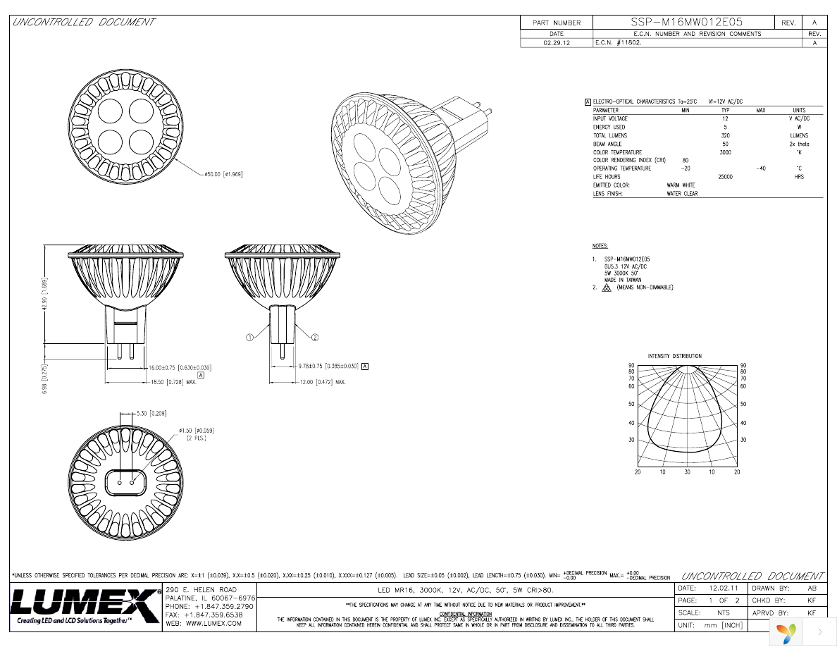 SSP-M16MW012E05 Page 1