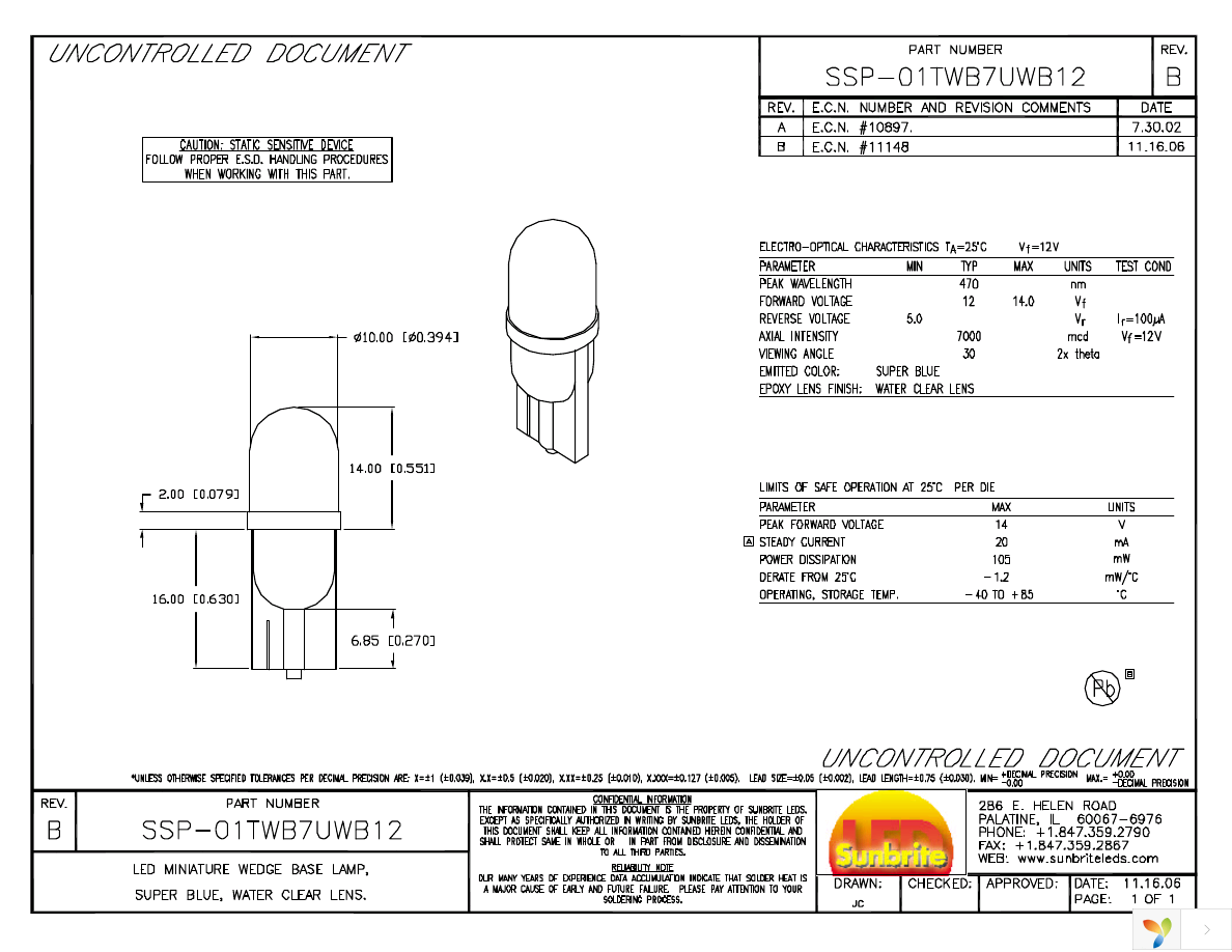 SSP-01TWB7UWB12 Page 1