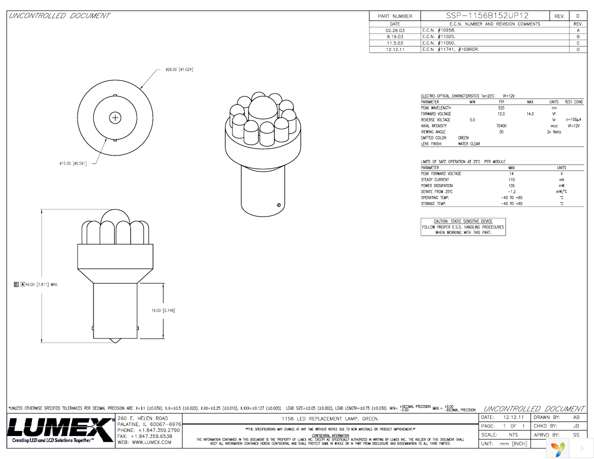 SSP-1156B152UP12 Page 1