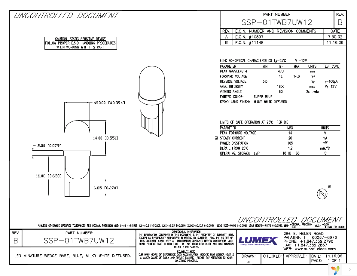 SSP-01TWB7UW12 Page 1