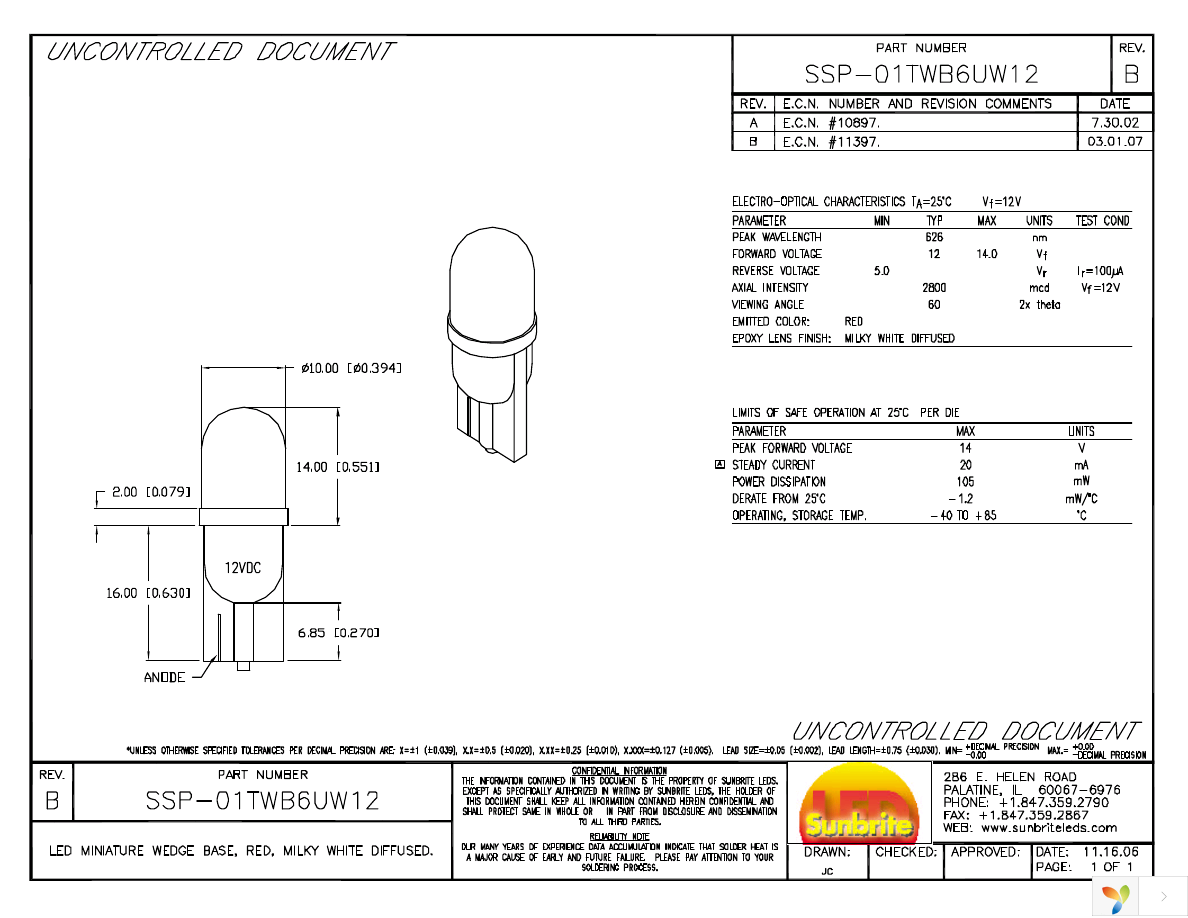 SSP-01TWB6UW12 Page 1