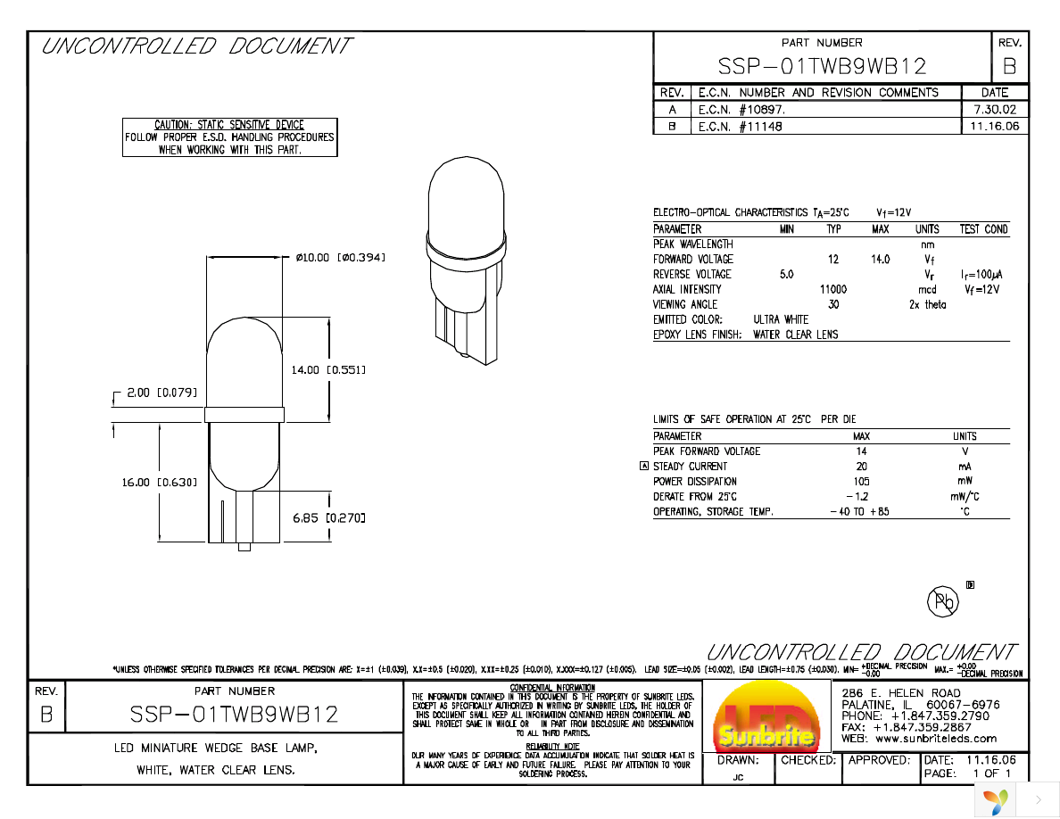 SSP-01TWB9WB12 Page 1