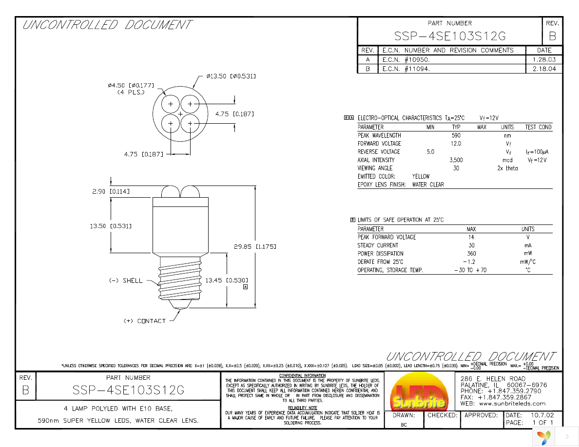 SSP-4SE103S12G Page 1