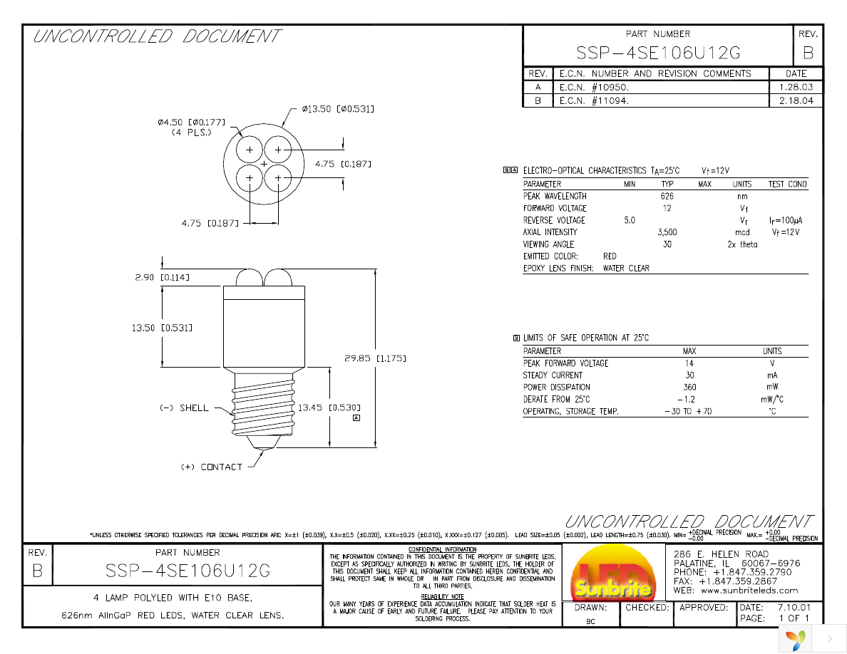 SSP-4SE106U12G Page 1