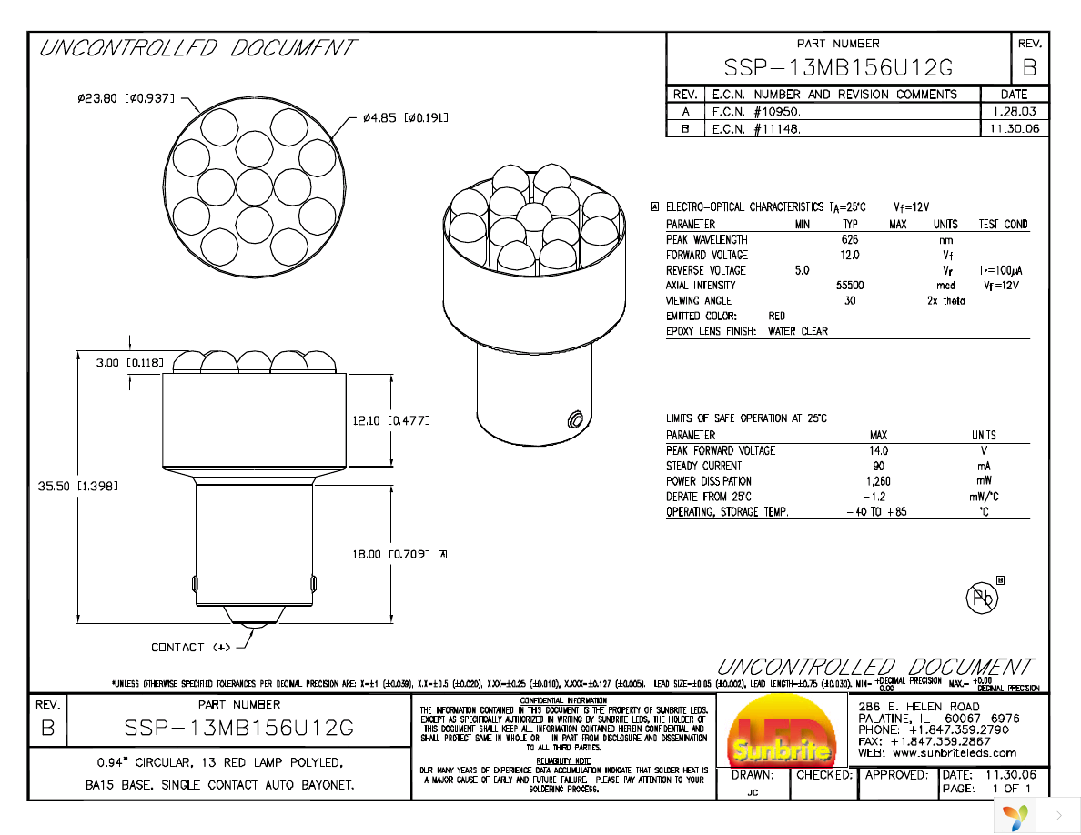 SSP-13MB156U12G Page 1