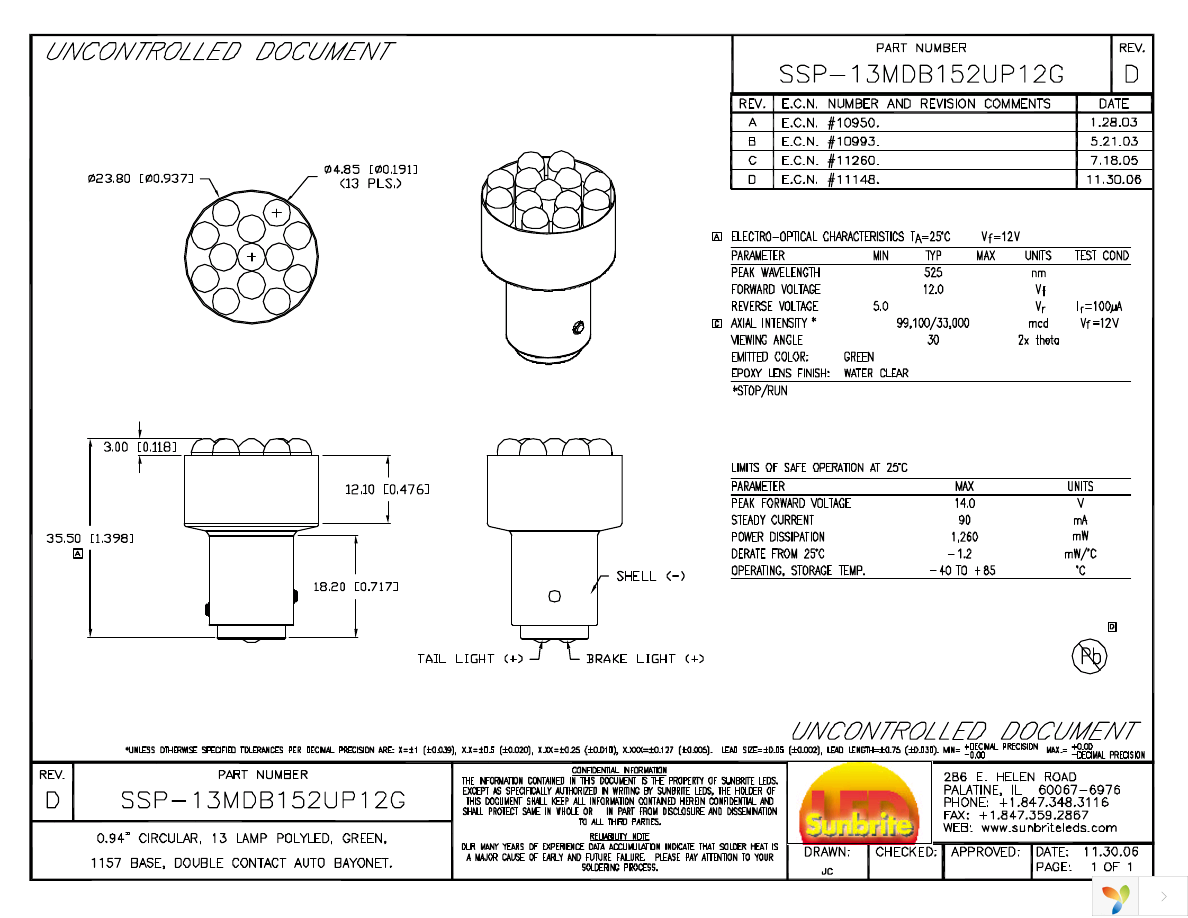 SSP-13MDB152UP12G Page 1