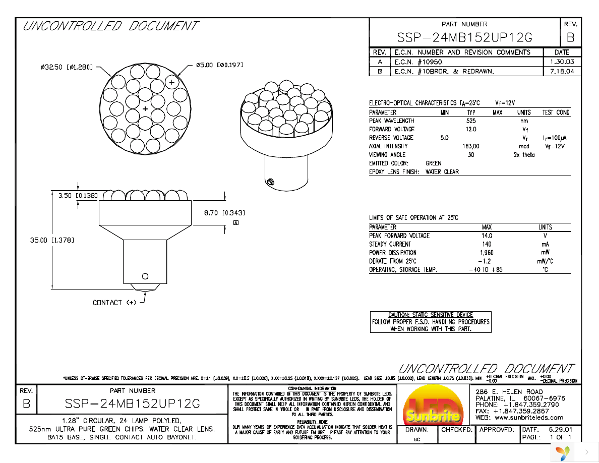 SSP-24MB152UP12G Page 1