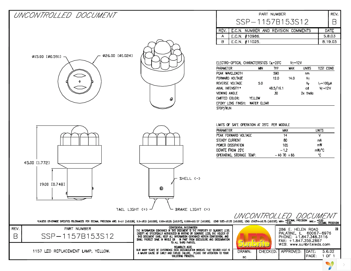 SSP-1157B153S12 Page 1