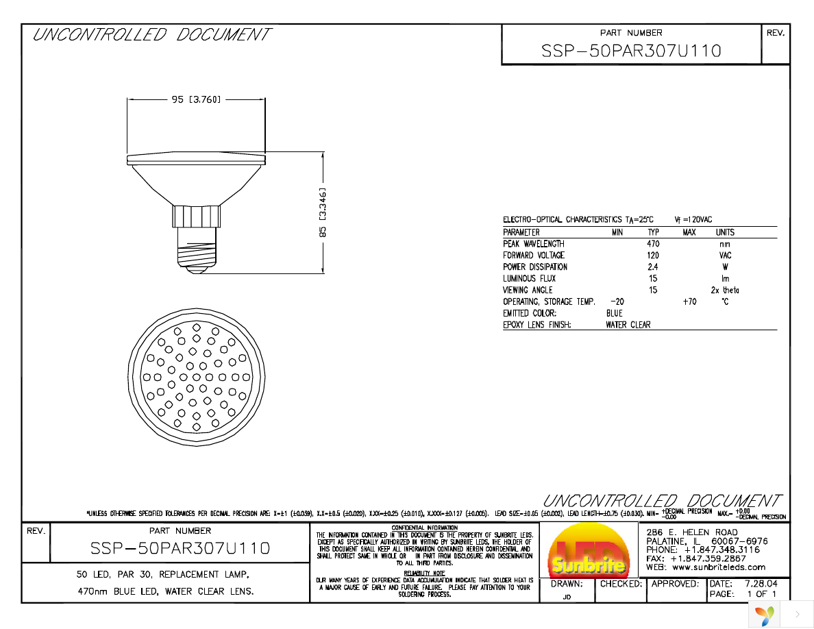 SSP-50PAR307U110 Page 1