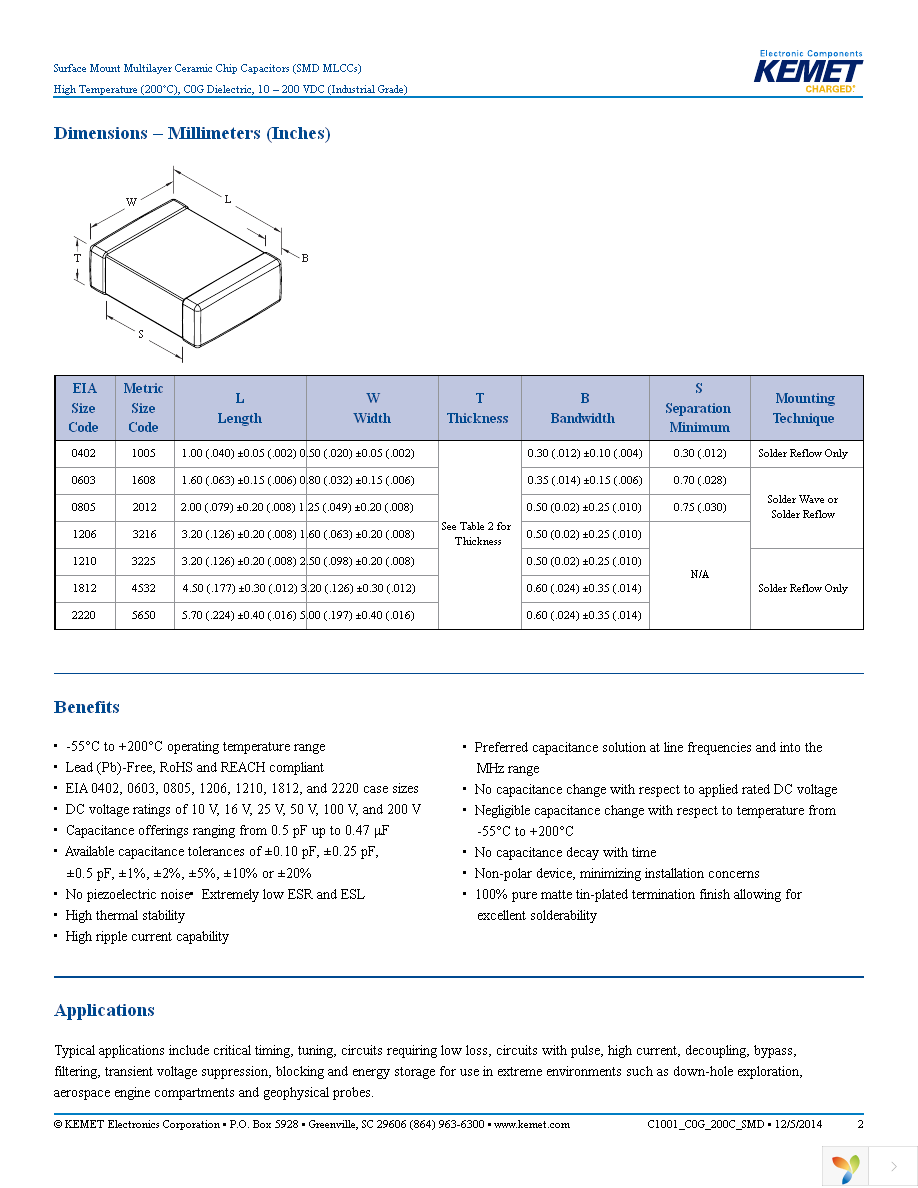 C0805H102J1GACT500 Page 2