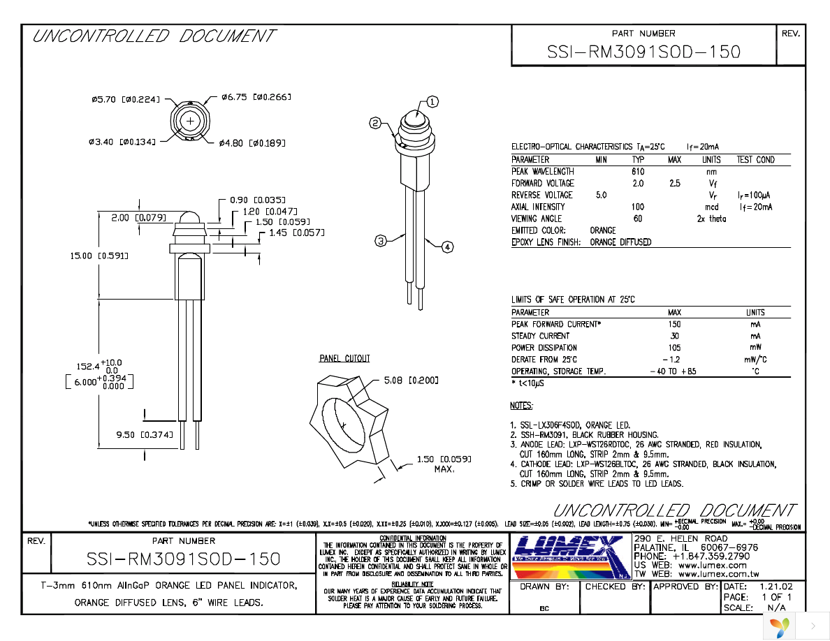 SSI-RM3091SOD-150 Page 1