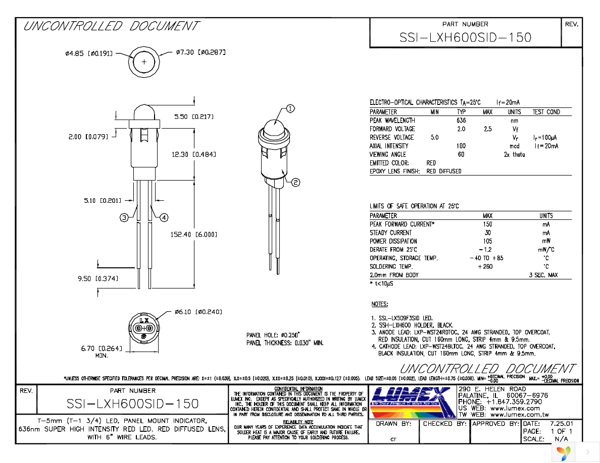 SSI-LXH600SID-150 Page 1