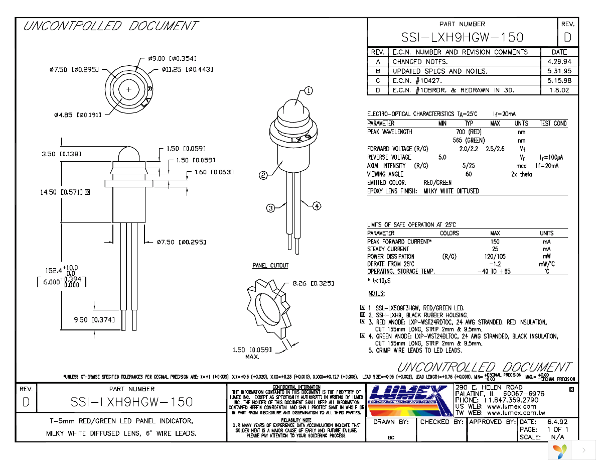 SSI-LXH9HGW-150 Page 1