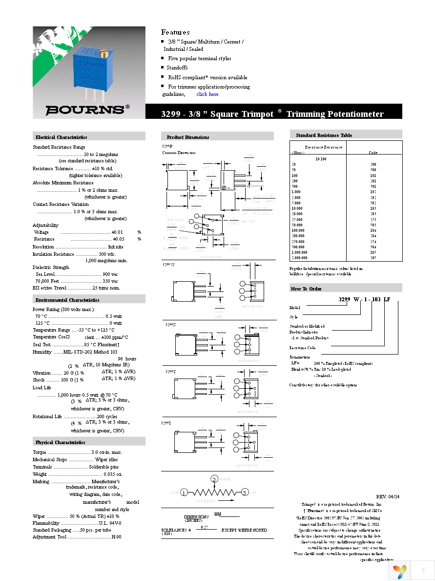 3299Y-1-104LF Page 1