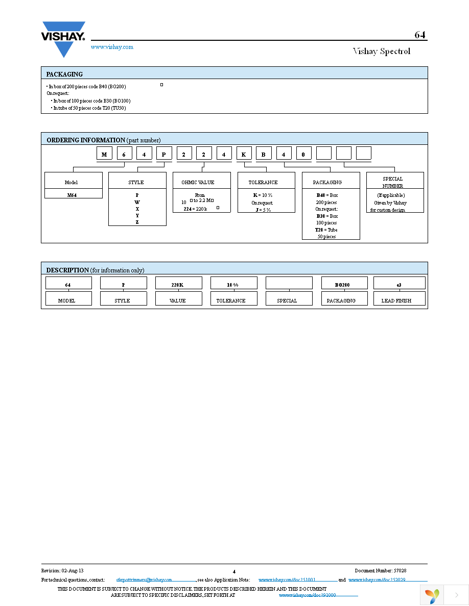 M64W103KB40 Page 4