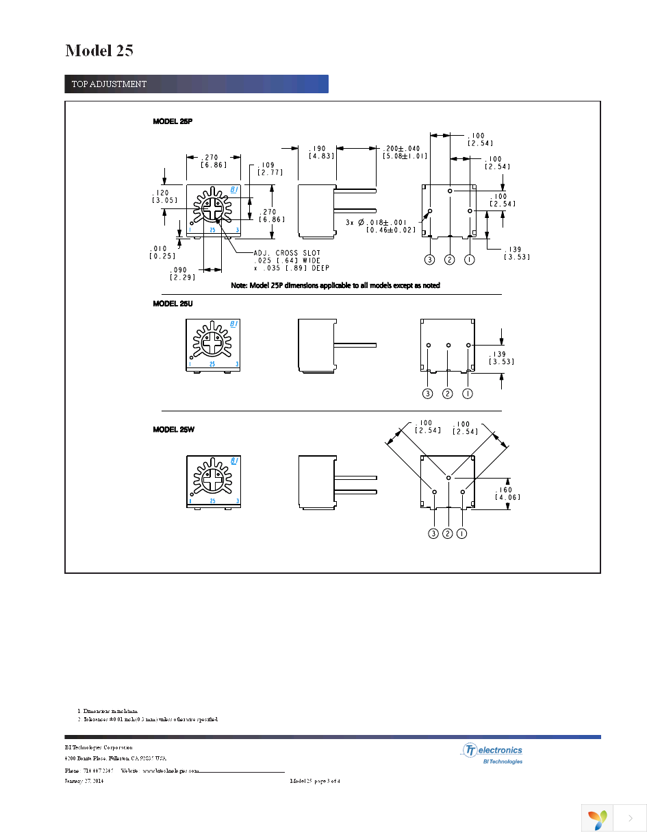 25PR10KLF Page 3