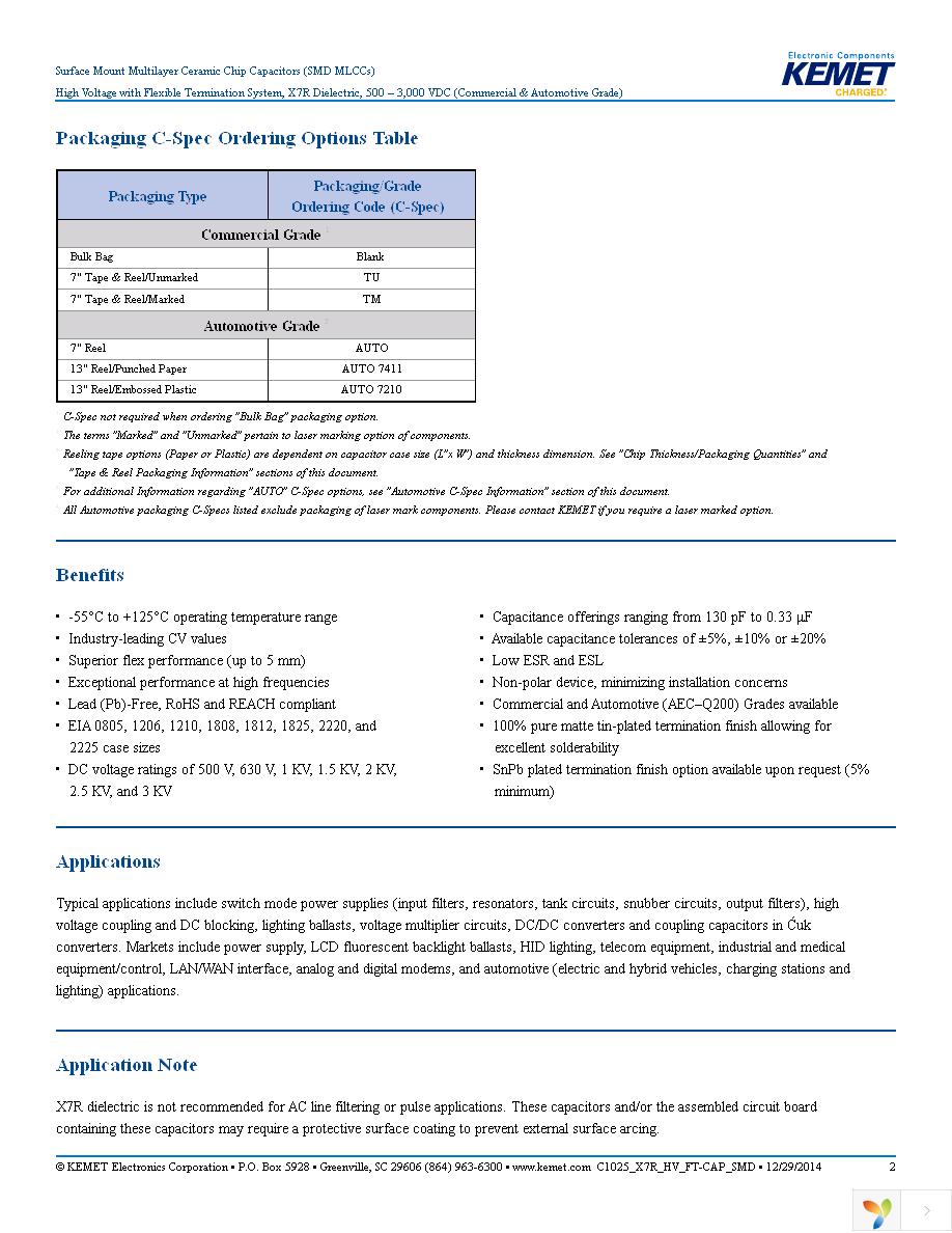 C0805X103KCRACTU Page 2