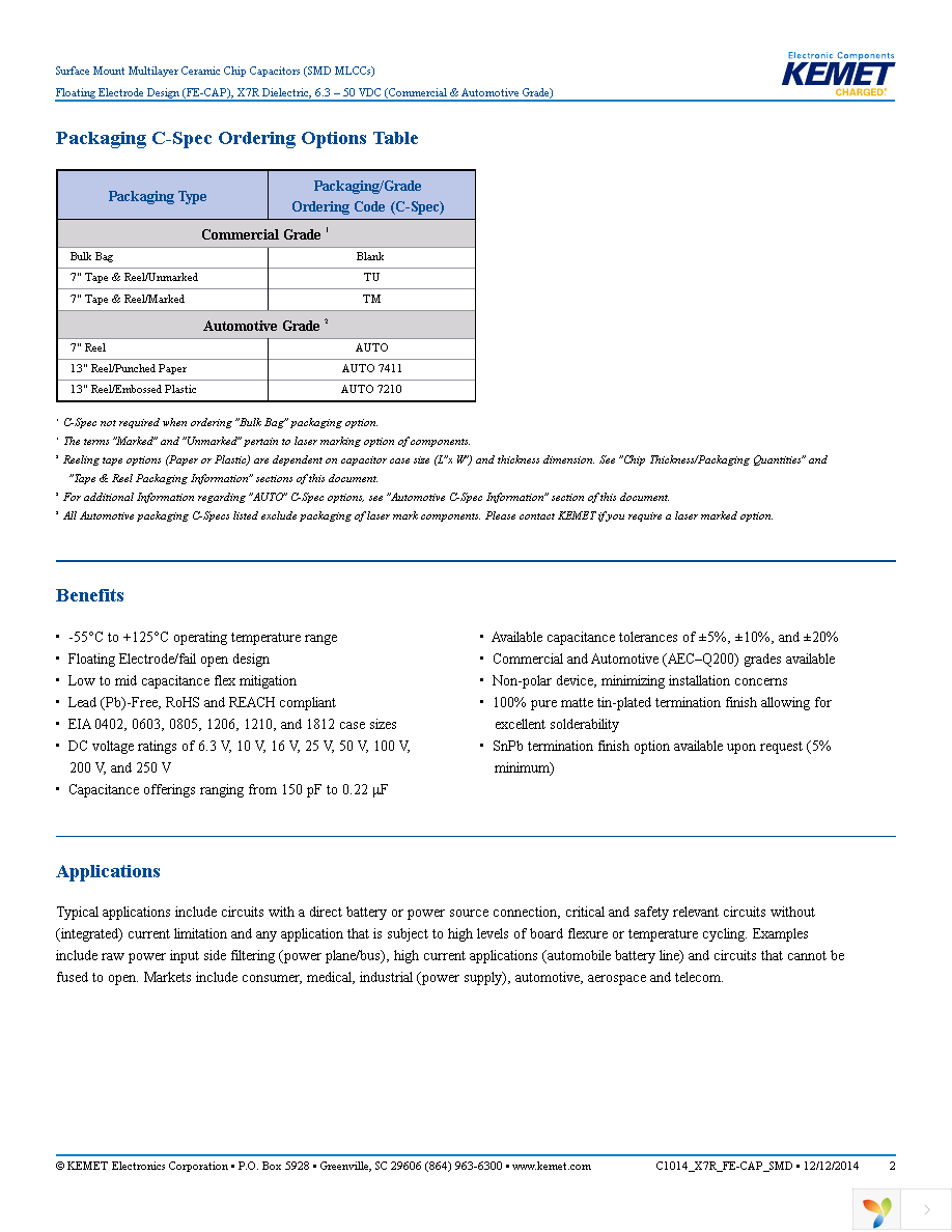 C0805S103K1RACAUTO Page 2