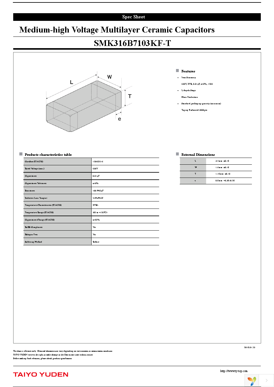 SMK316B7103KF-T Page 1