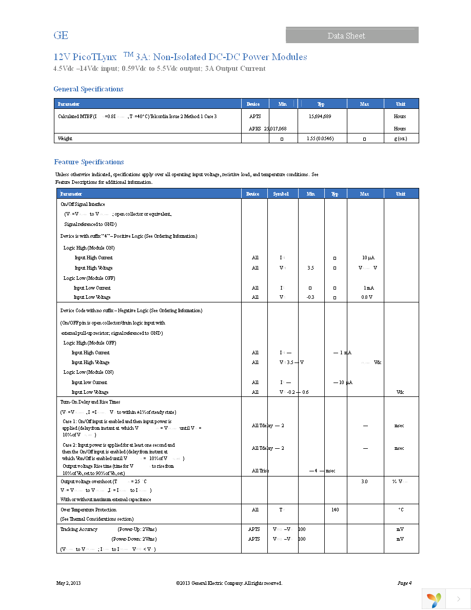 APTS003A0X-SRZ Page 4