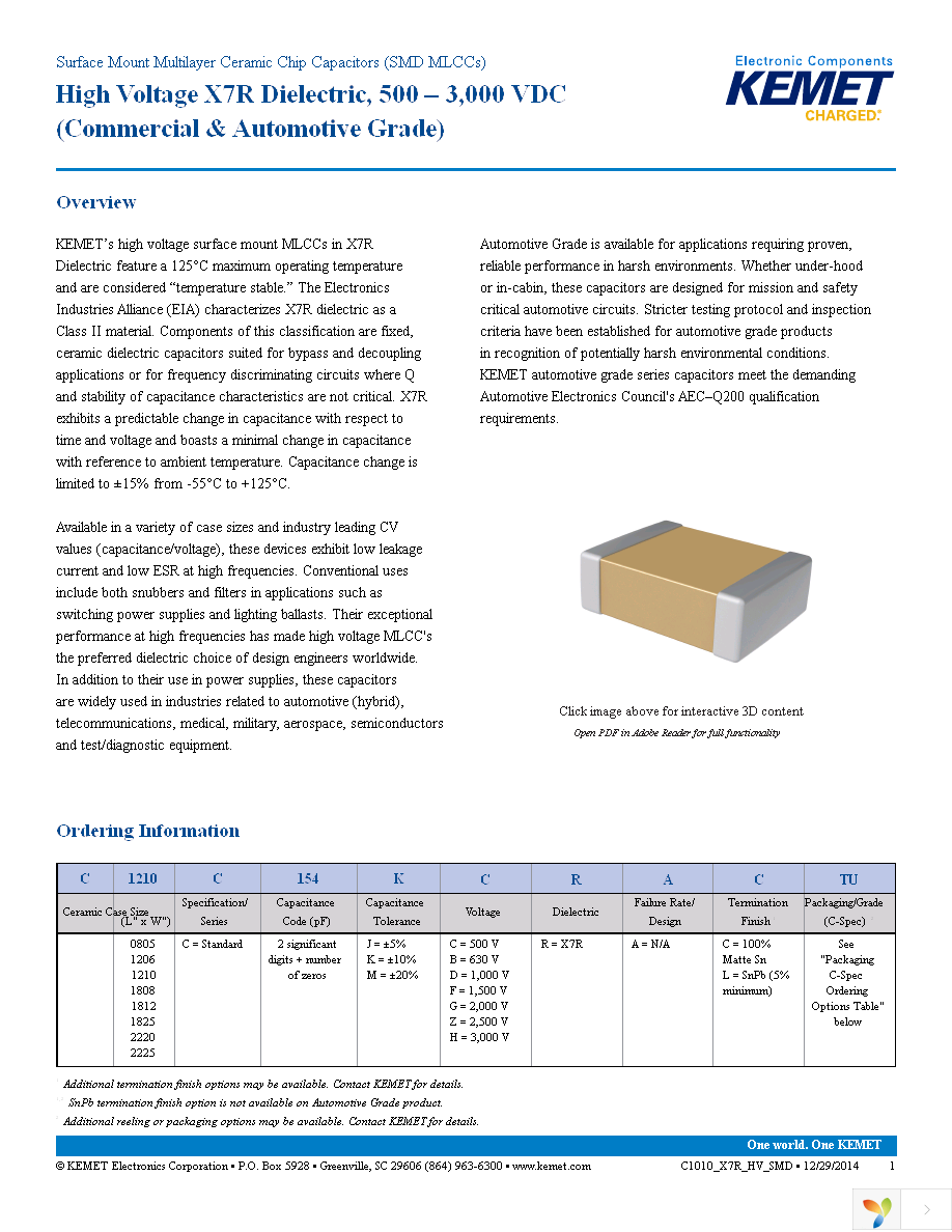 C0805C331KCRACTU Page 1