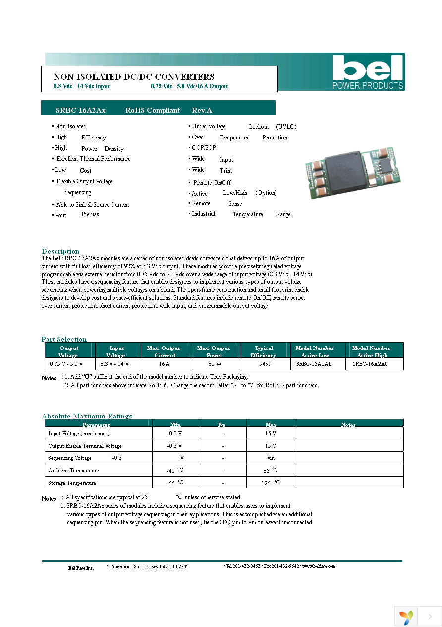 SRBC-16A2A0G Page 1