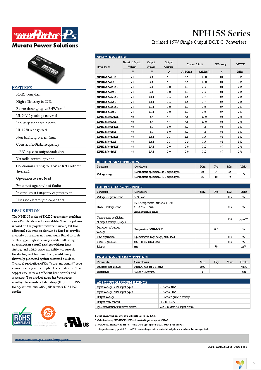 NPH15S2415IC Page 1