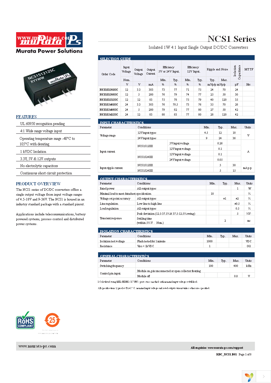 NCS1S2405SC Page 1