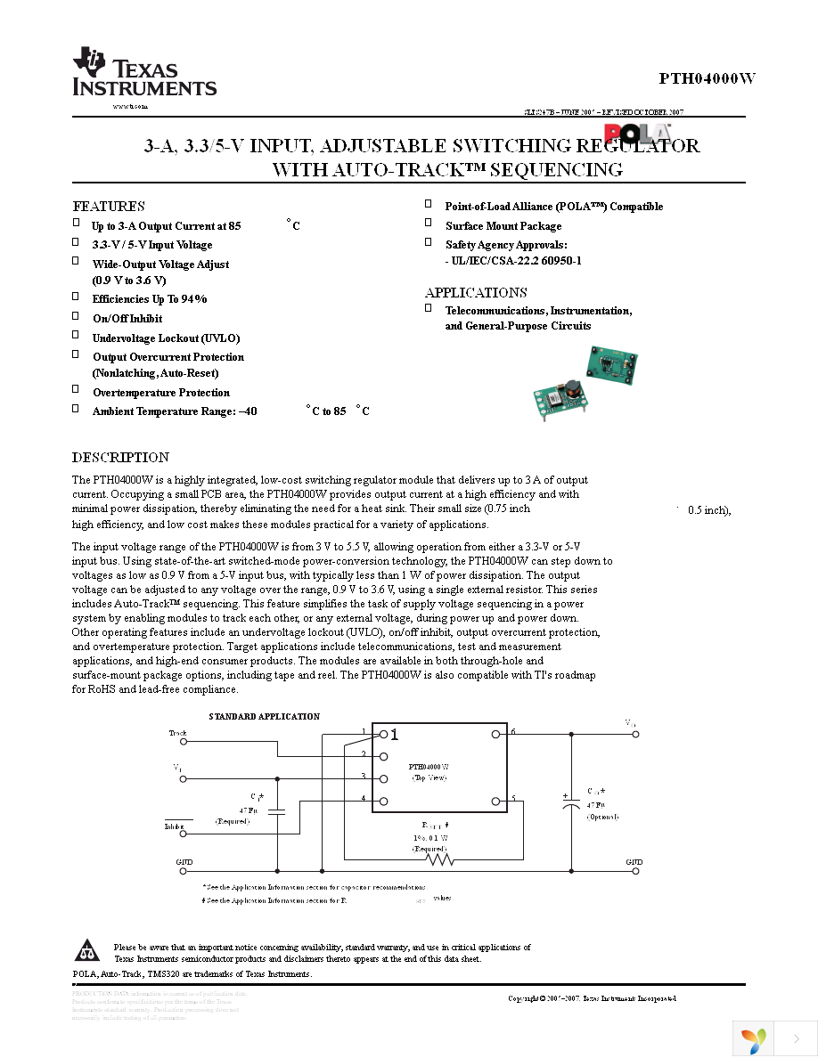 PTH04000WAH Page 1