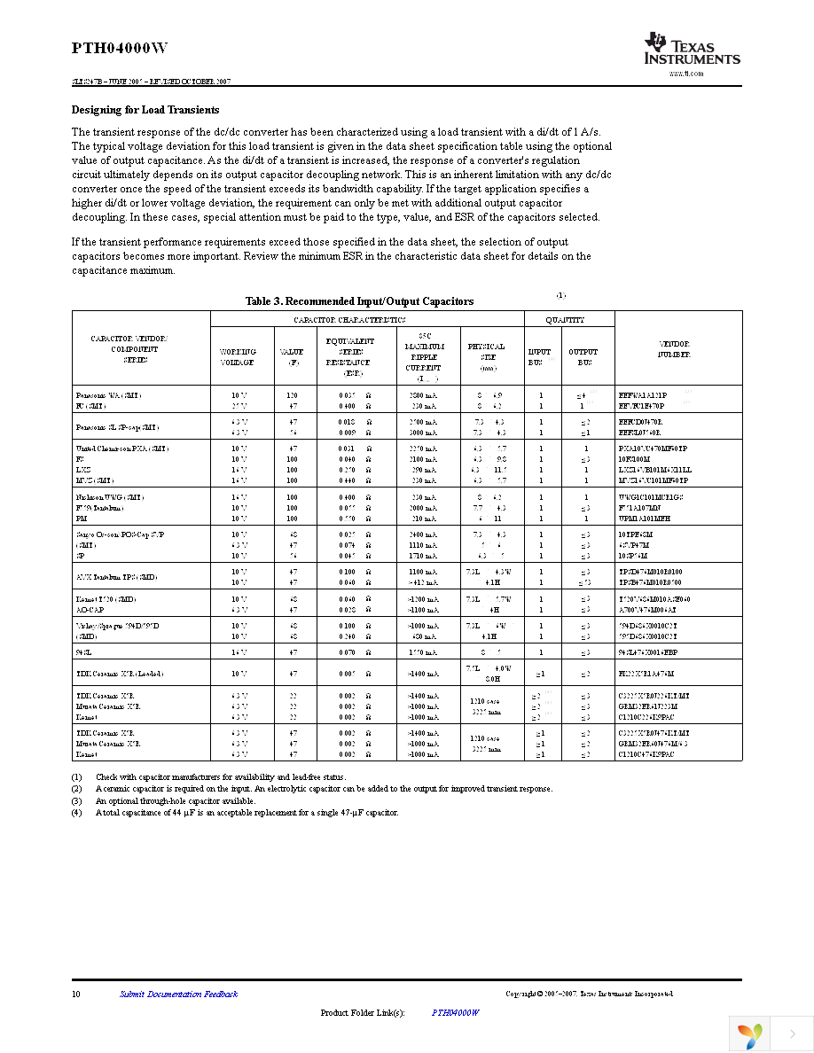 PTH04000WAH Page 10