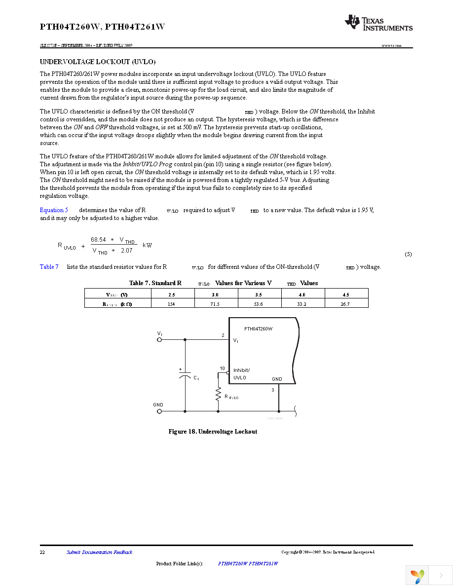 PTH04T260WAD Page 22