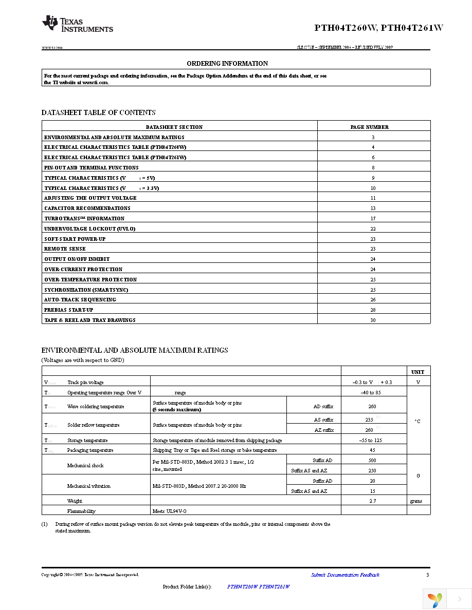 PTH04T260WAD Page 3