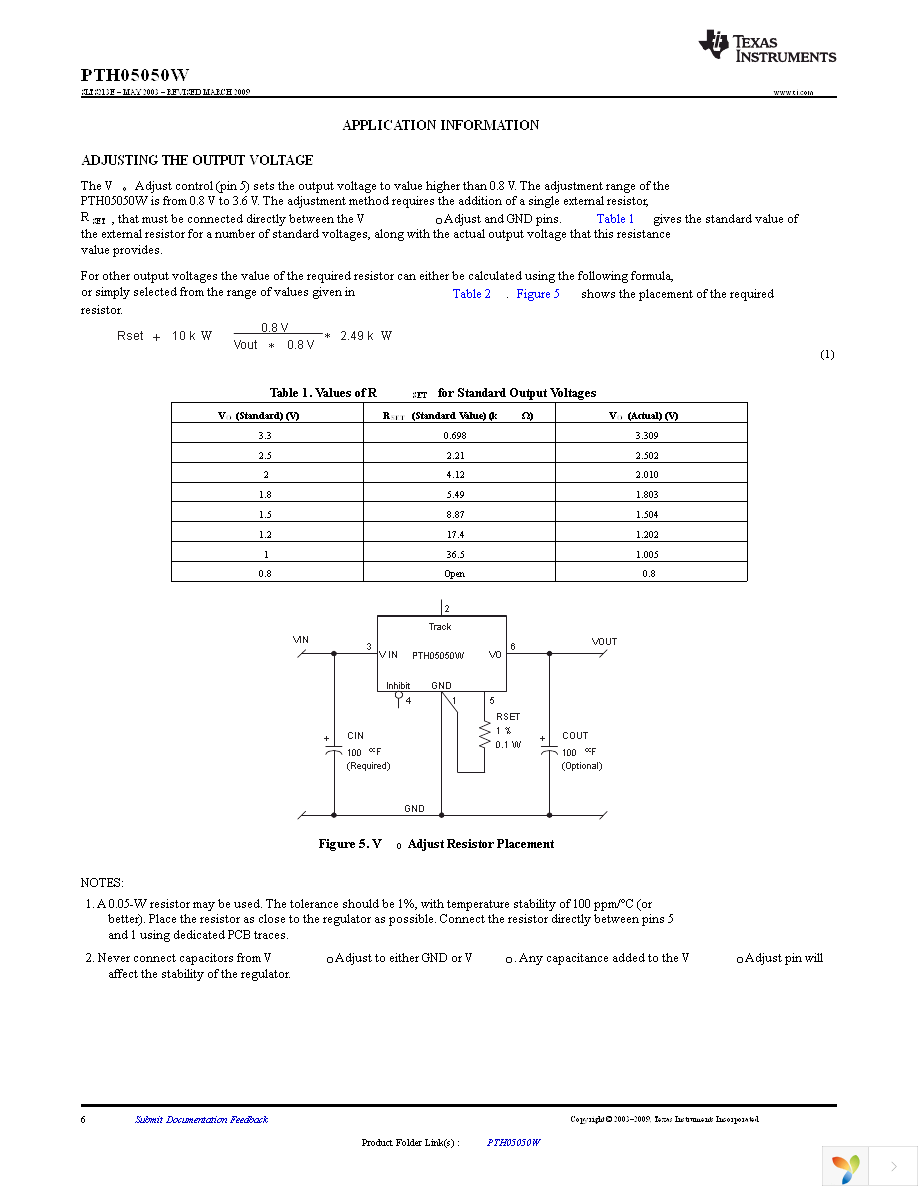 PTH05050WAS Page 6