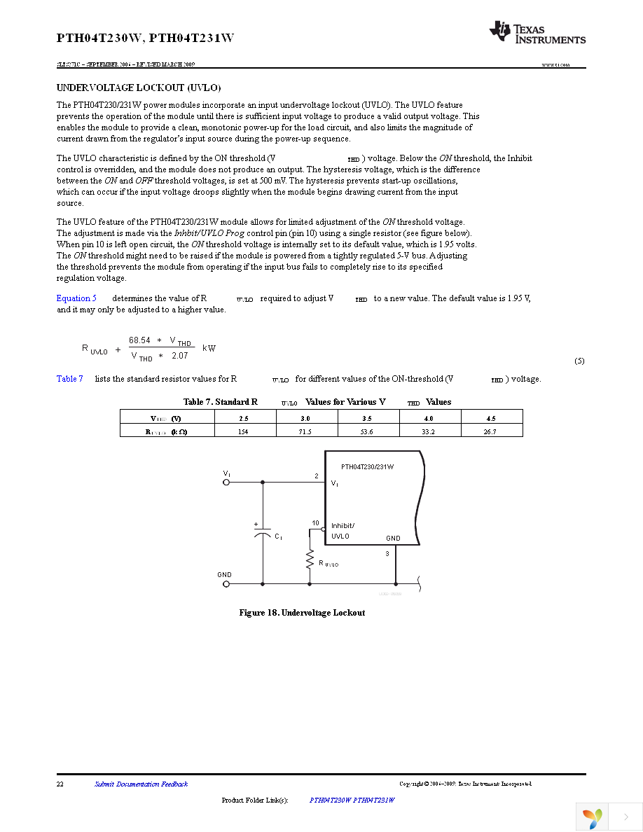 PTH04T230WAD Page 22