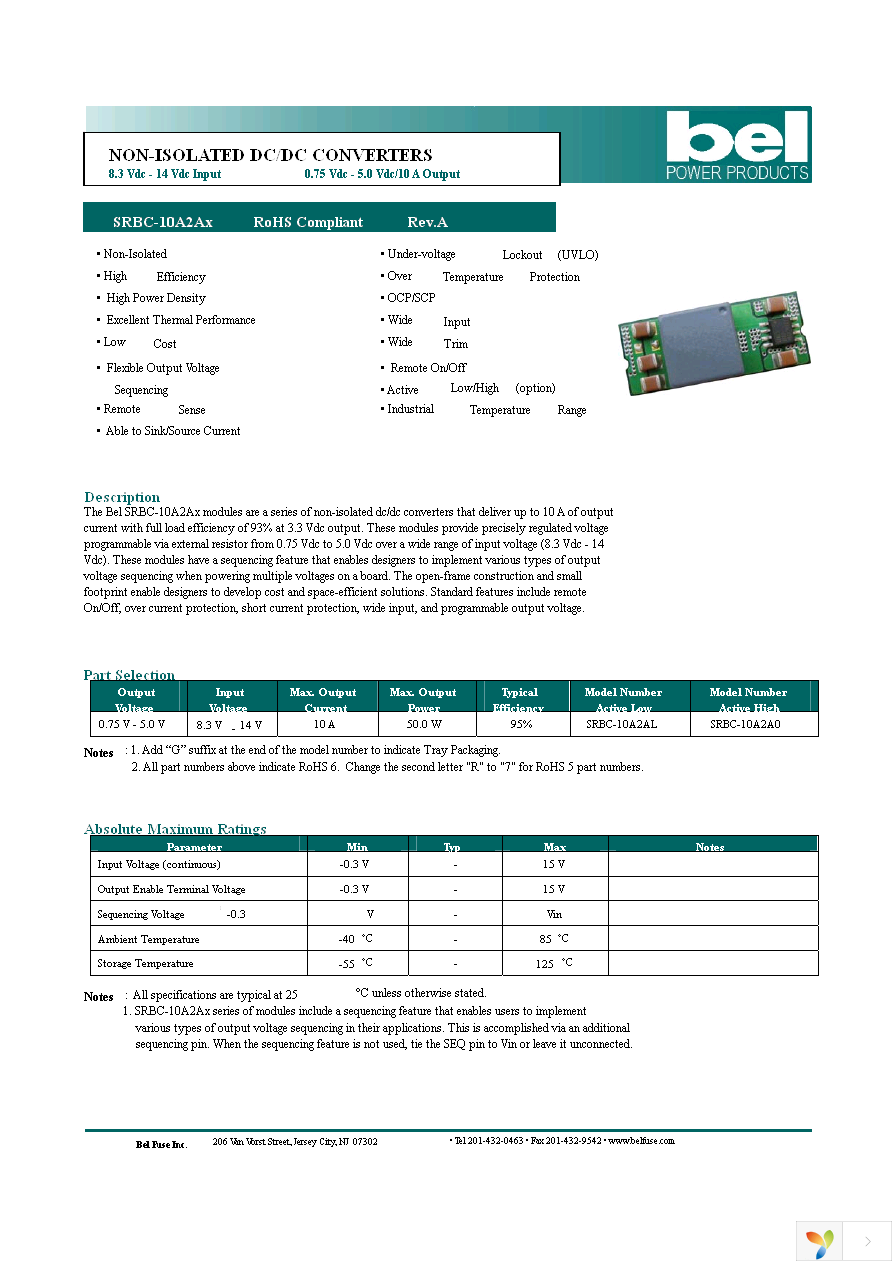 SRBC-10A2A0G Page 1