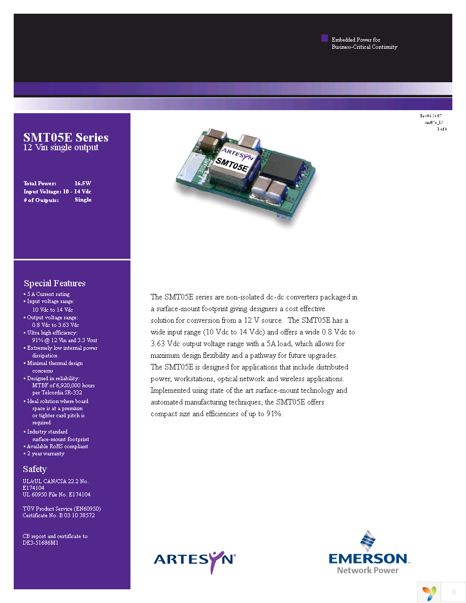 SMT05E-12W3V3J Page 1