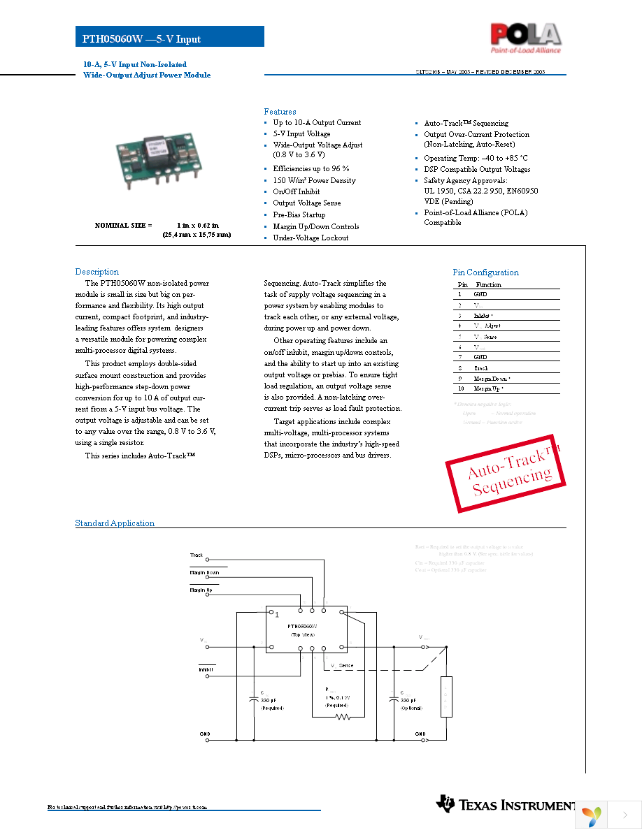 PTH05060WAH Page 1